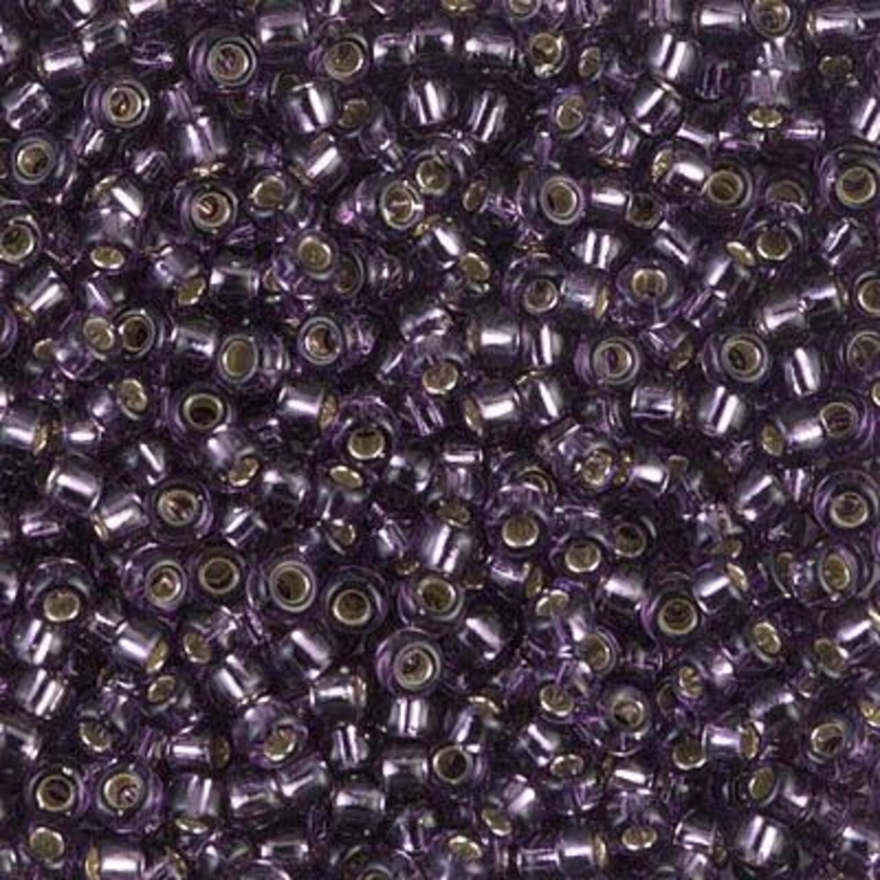 Miyuki 8 Round Seed Bead, 8-24, Silver Lined Amethyst, 10 grams